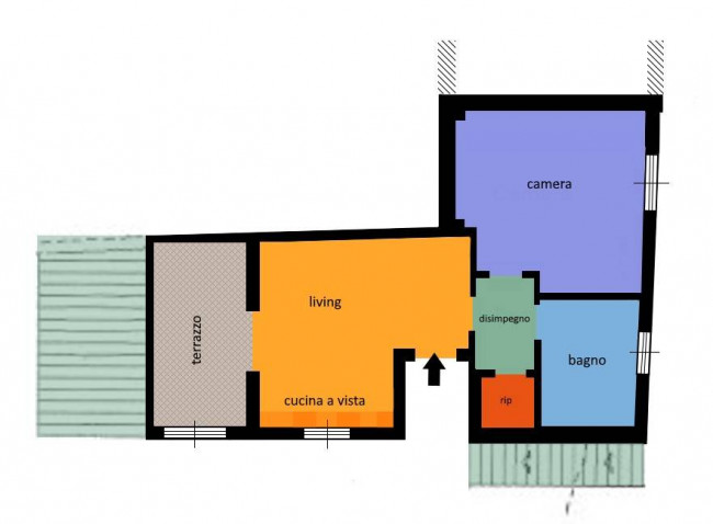 Appartamento in corte in vendita