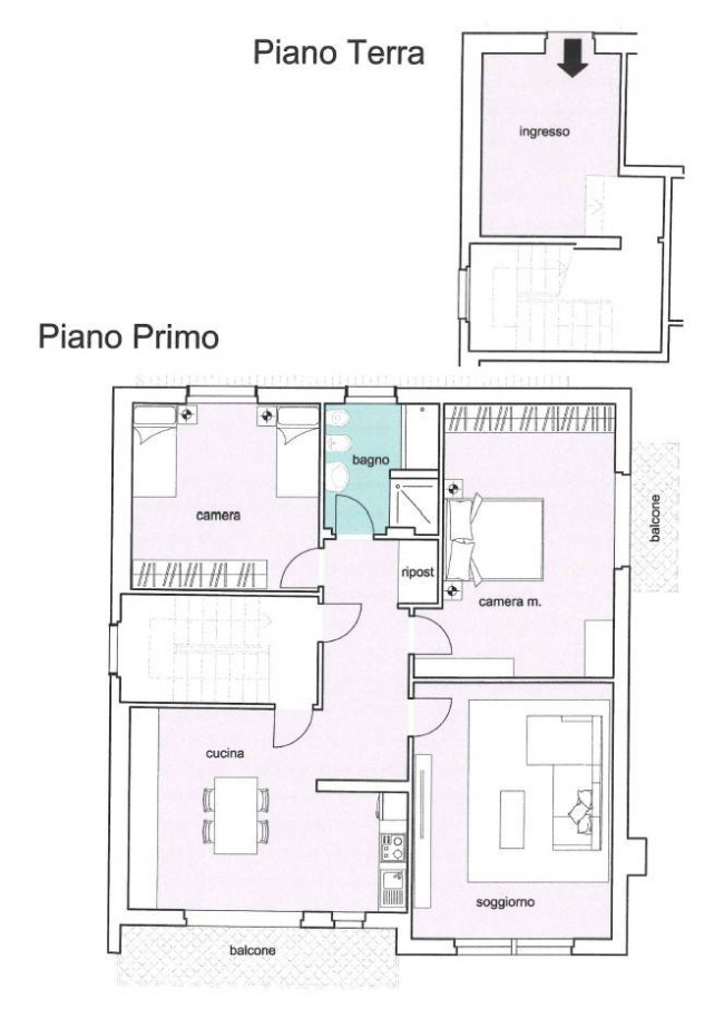 Appartamento in villa in vendita