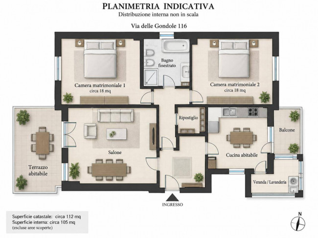 Appartamento in vendita a Roma