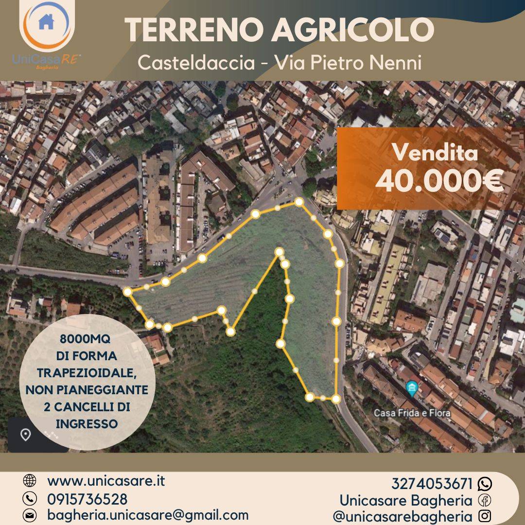 Terreno agricolo in vendita a Casteldaccia (PA)