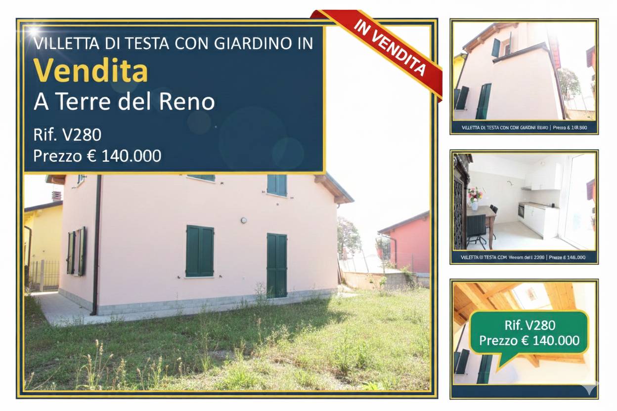 ( VILLETTA ) - PORZIONI di CASA con GIARDINO in vendita a Terre del Reno