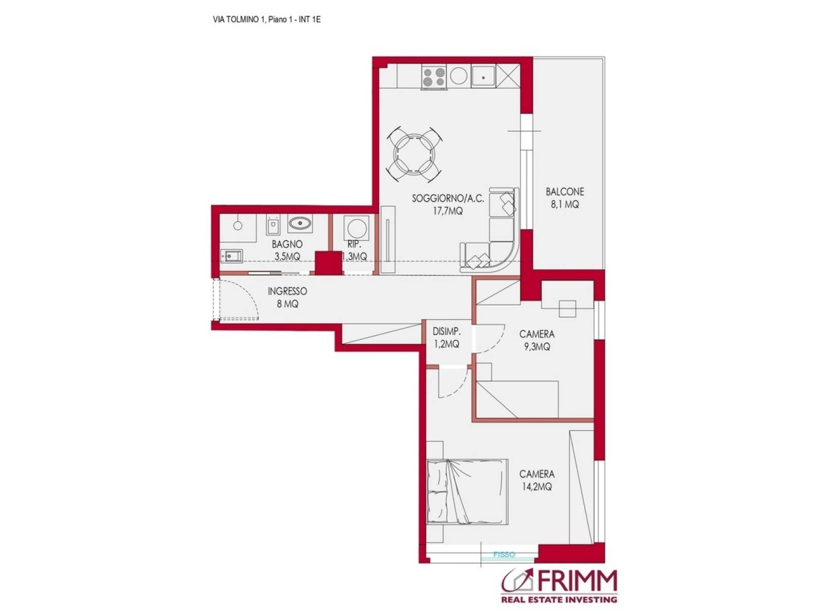 1232064 Trilocale in Via Tolmino, Roma, Zona Trieste